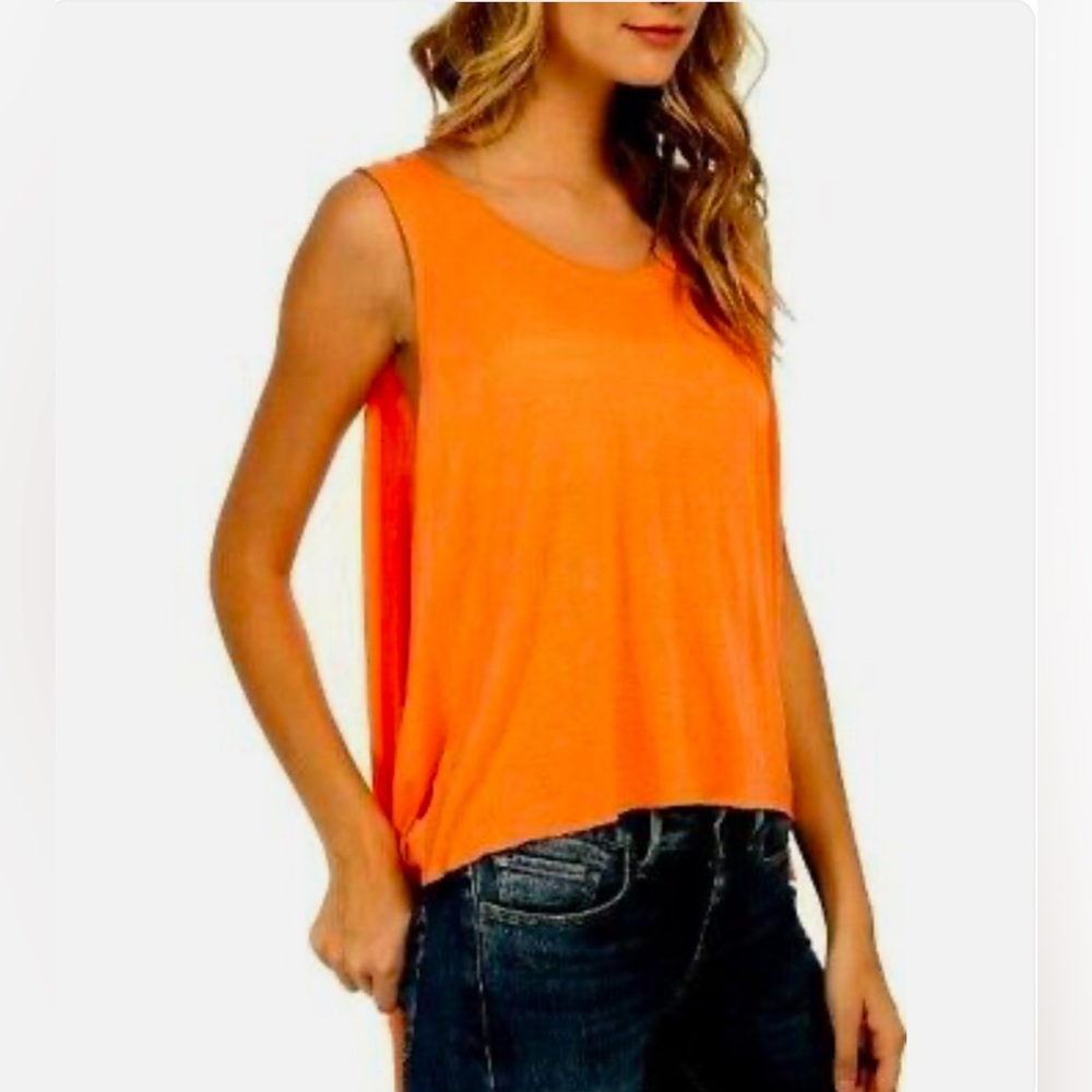 Free People Sleeveless Scoop-Neck Cruz Cape Tank Top